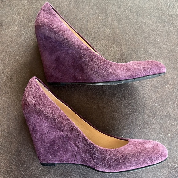 Via Spiga wedge suede shoes size 6.5 EUC - Picture 6 of 9